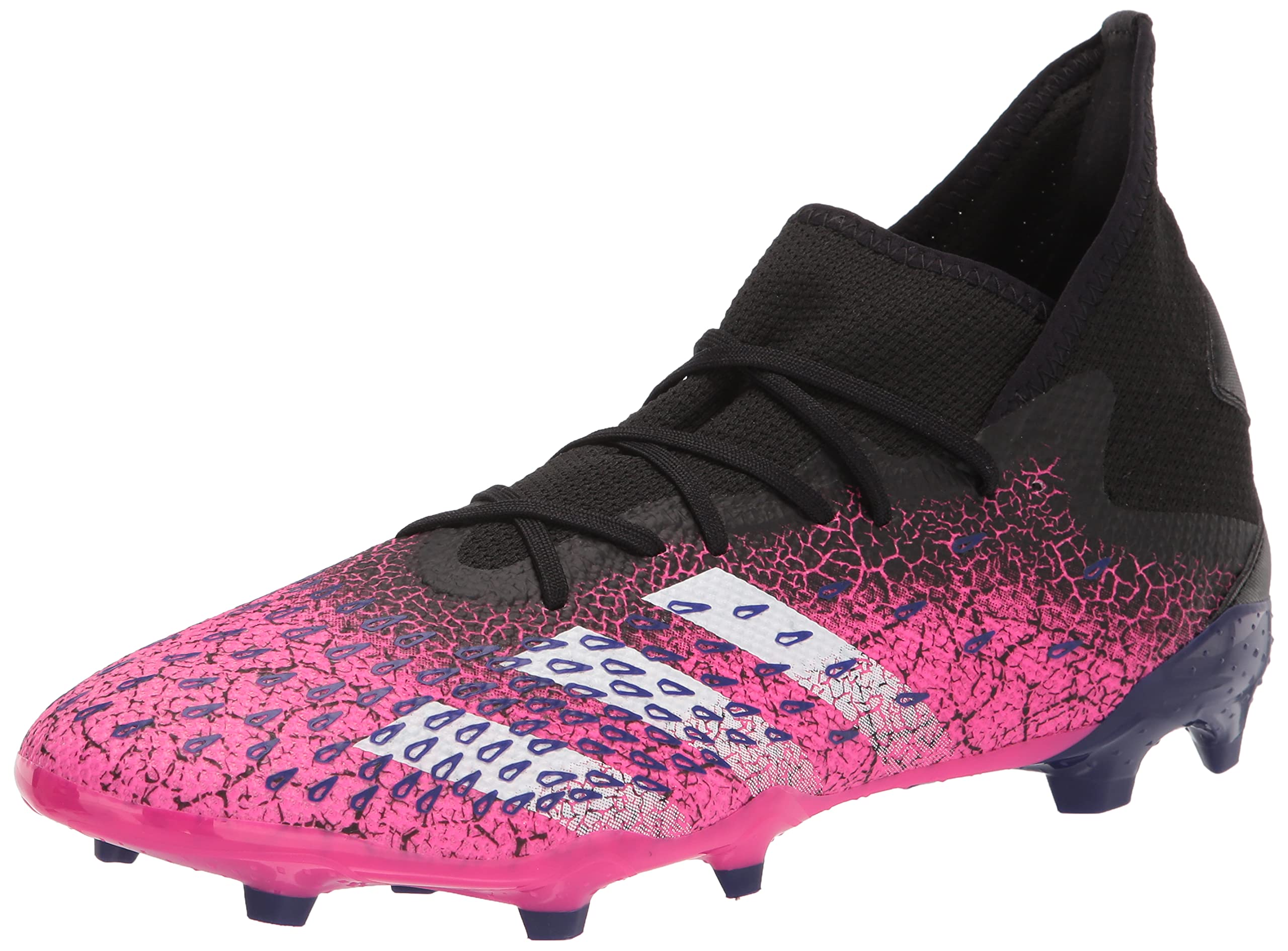 adidas Predator Freak .3 Firm Ground Soccer Shoe (mens) Black/White/Shock Pink 4.5