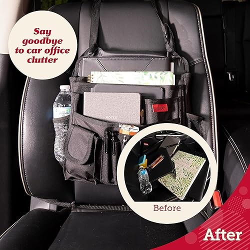 Vista 4 de Lusso Gear - Organizador de asiento delantero de automóvil Negro