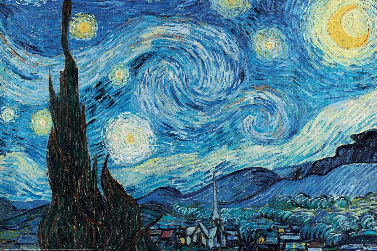 Vincent Van Gogh Starry Night Maxi Poster - Laminated