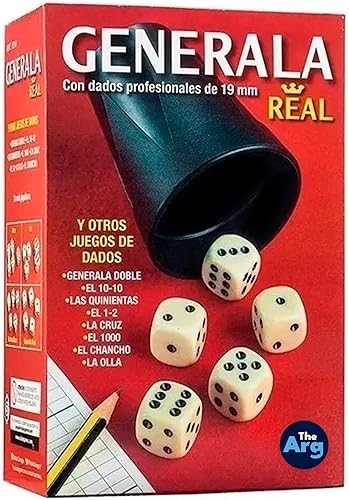 Juegos de mesa - Generala Real Juego de dados - Juegos para amigos y familiares Regalos de cumpleaños para mujeres - Regalos para hombres Noche