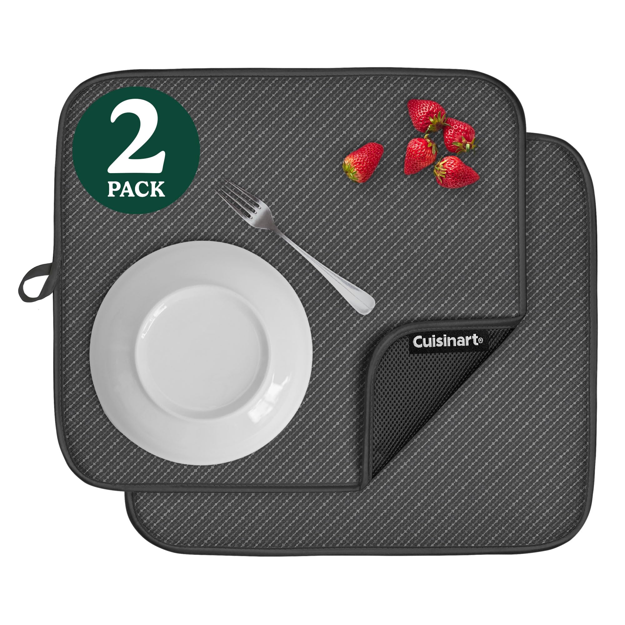 Amazon.com: Cuisinart Dish Drying Mats for Kitchen Counter - (2) 16