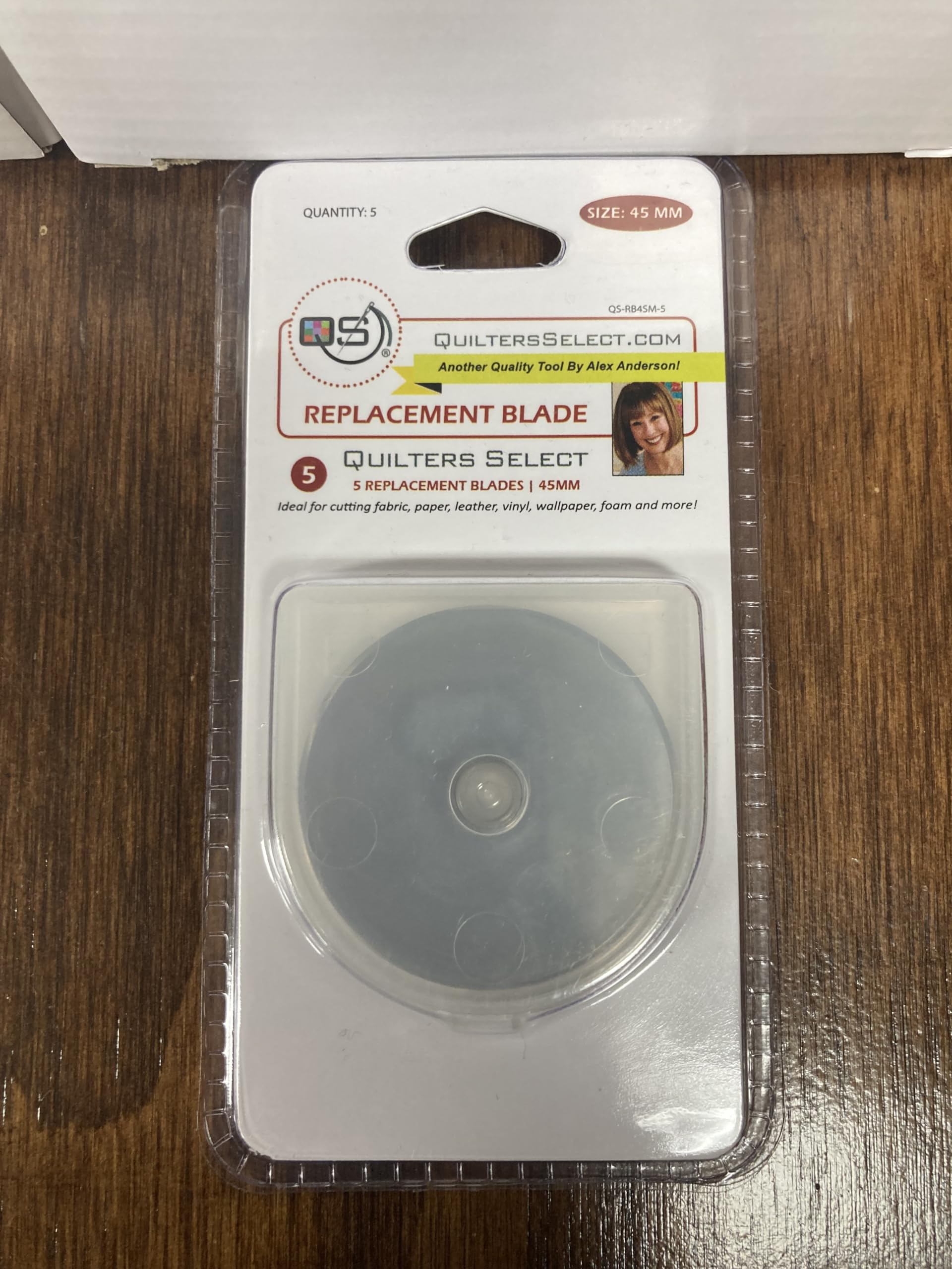 Quilters Select - Rotary Cutter 45mm Replacement Blade 5 Pack