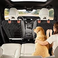 Veitail Dog Car Barrier with Seat Protector & Mesh Organizer - Universal Pet Net Divider for Cars, SUVs, Trucks