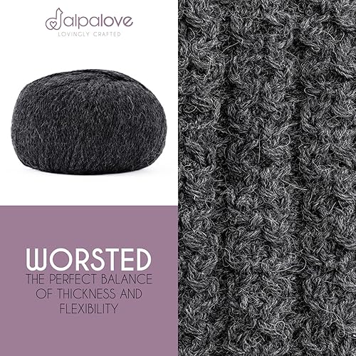 Vista 113 de Bulky Set (6 x 1.75 oz) Super Soft Baby Alpaca Hilo de tejer gris verde 328 yardas Gris Verde,Beige,Azul y verde,Cappuccino,Azul Oscuro,Gris