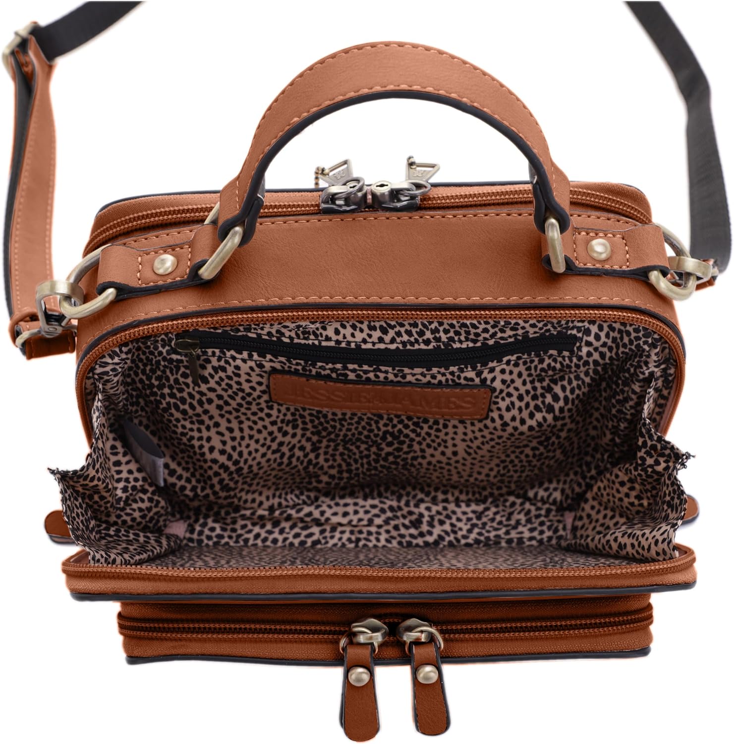 JESSIE & JAMES PANDORA Compact Concealed Carry Crossbody Satchel Purse - Image 5