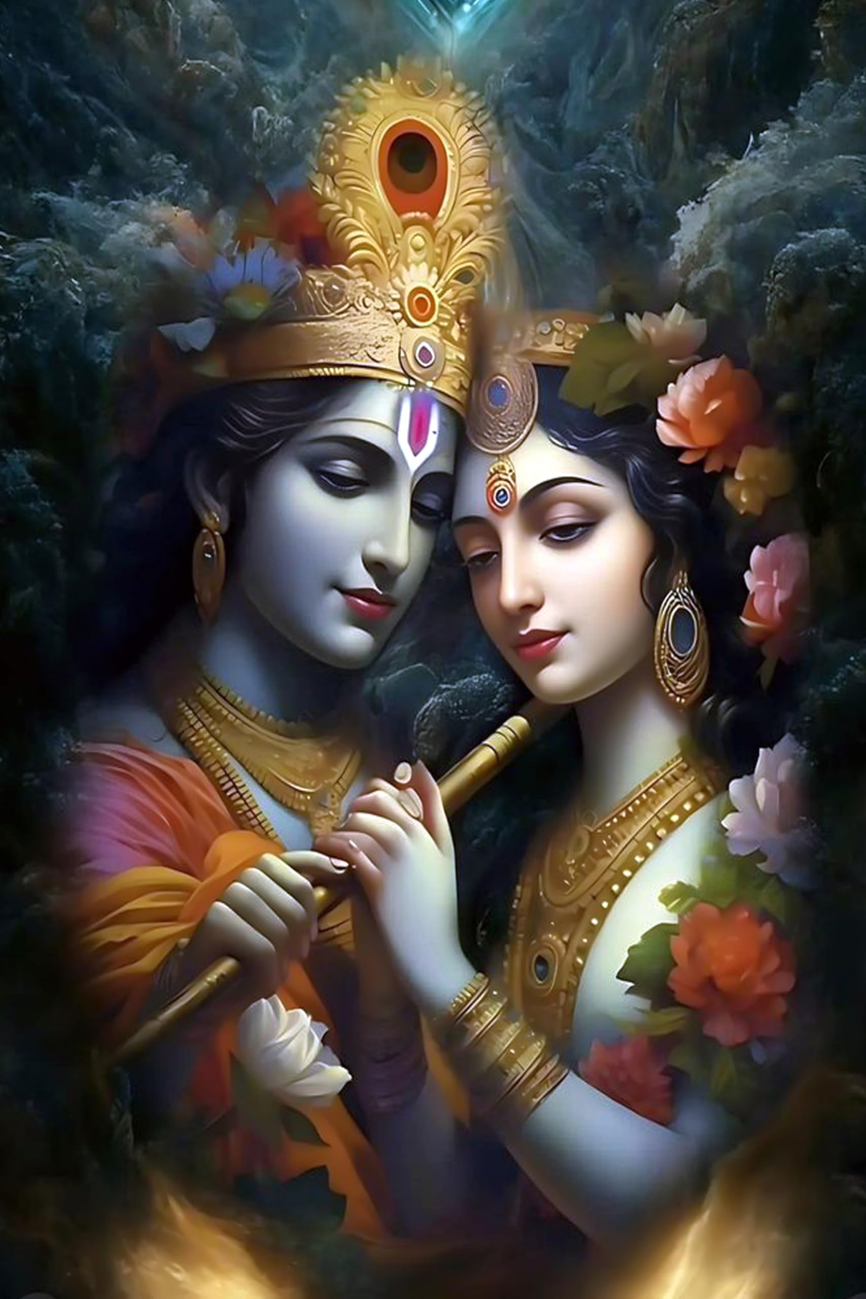 Shri Radha Krishna Ji Hd Wallpaper for Wall Home/Living Room/Study Room/Dining Room/Office Space/Temple House Special Eco Friendly Waterproof Without Smale (18x36) (B0D115GR48) Amazon Price History, Amazon Price Tracker