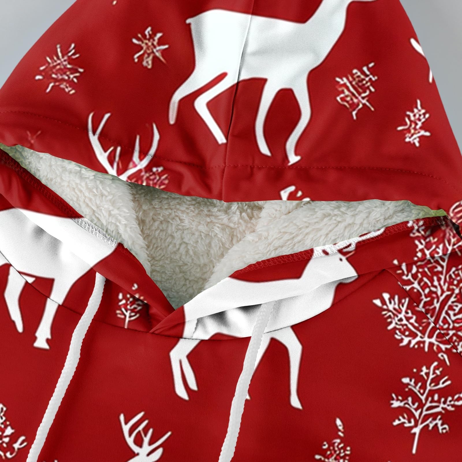 Suéter de Navidad con forro polar para hombre, divertido árbol de Navidad, reno, sudaderas, tallas grandes, trajes navideños, manga larga, cálido, suéter sherpa, novedad, disfraz de Navidad