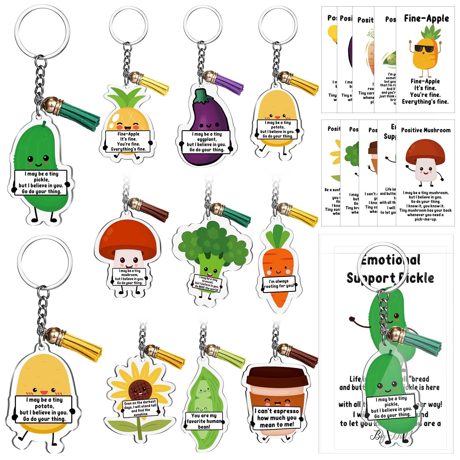 Siifert Positive Support Keychains Employee Appreciation Gifts for Coworkers Staff Valentines Funny Positive Gifts