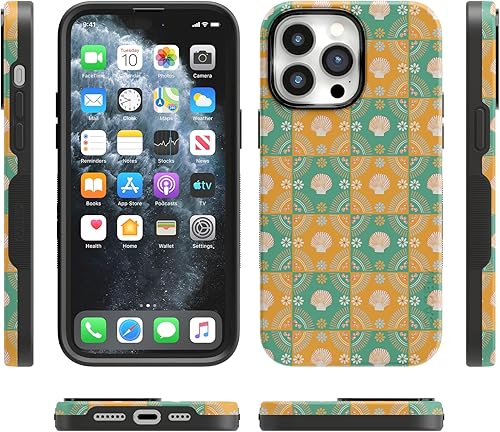 Vista 933 de Casely Funda para iPhone 15 Pro Jardín Secreto Flores mixtas Funda atrevida Compatible con MagSafe y botón de acción Jardín Secreto Floral