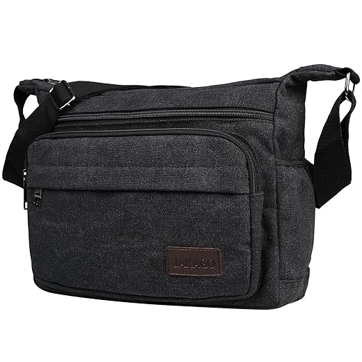 JAKAGO 13-Inch Canvas Multi-Pocket Messenger Bag