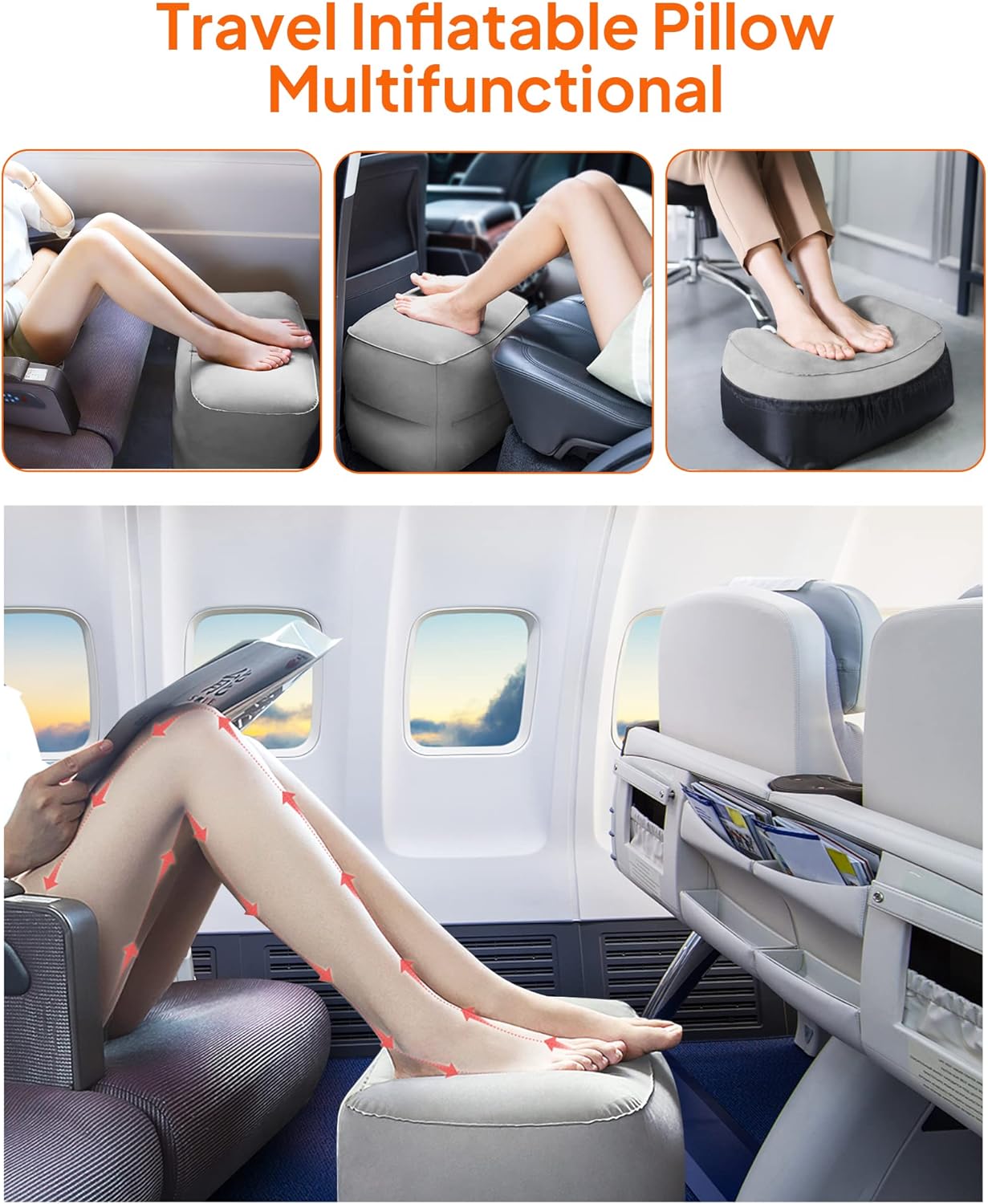 Sunany Inflatable Foot Rest Pillow