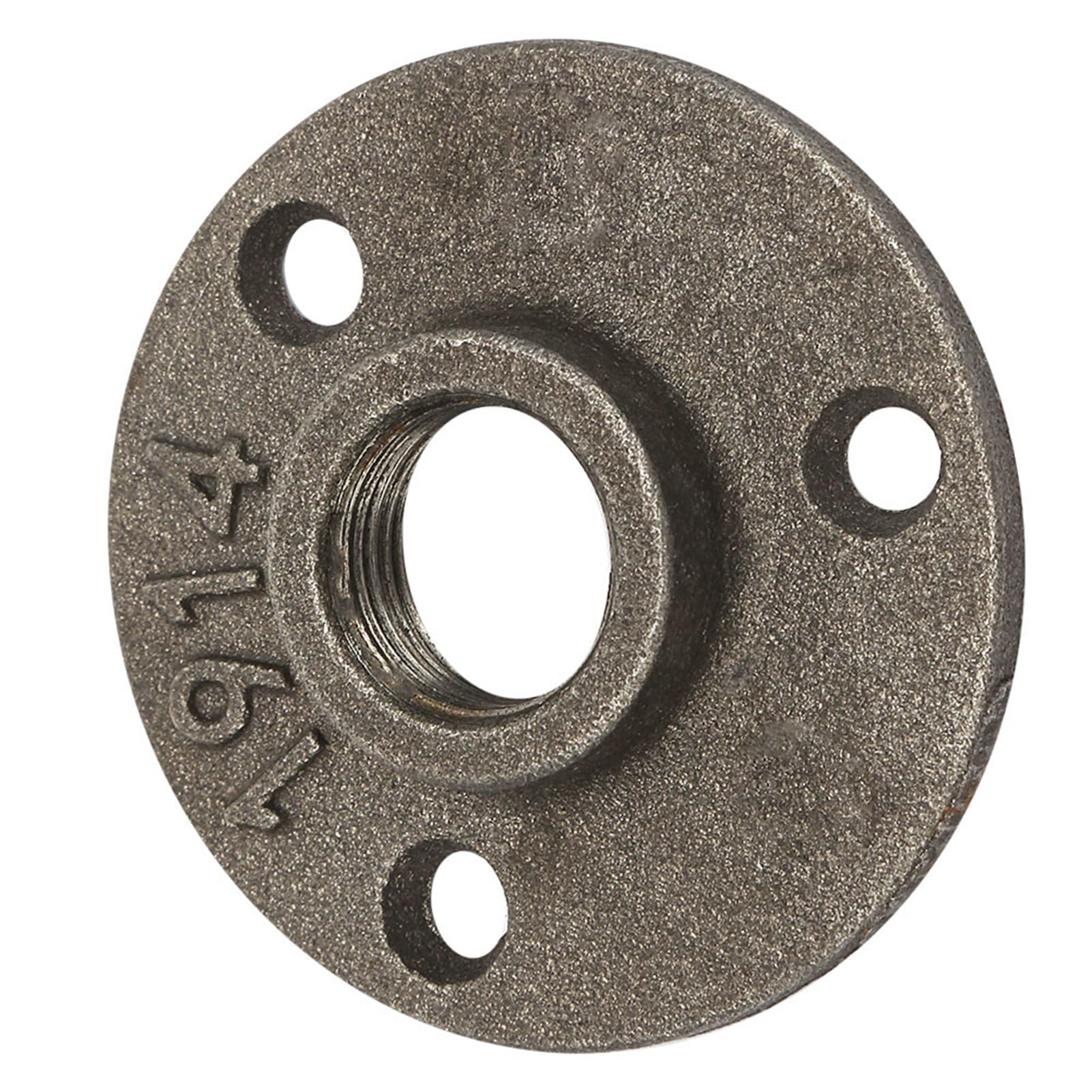 Gewindeflansche Bodenflansch Aluminiumflansch 10 Stück Flanschbasis mit 3 Löchern für Rohrverschraubung 1/2 Zoll