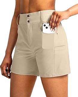 Viodia Women's 5" Hiking Golf Shorts with Pockets High Waist Stretch Cargo Short Shorts for Women Casual Summer