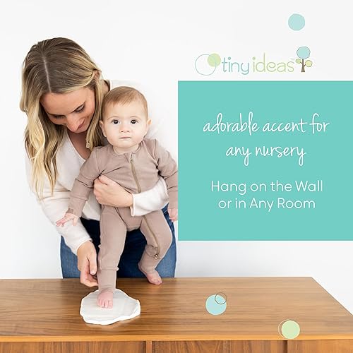 Miniatura 5 de Tiny Ideas Kit de adornos colgantes sin ensuciar, recuerdo de manos y huellas de bebé, decoración clásica de guardería, regalo ideal para género