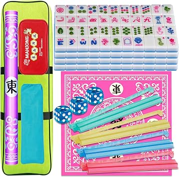 American Mahjong Tile Set Blue 1.2-inch Mahjong Tile Set