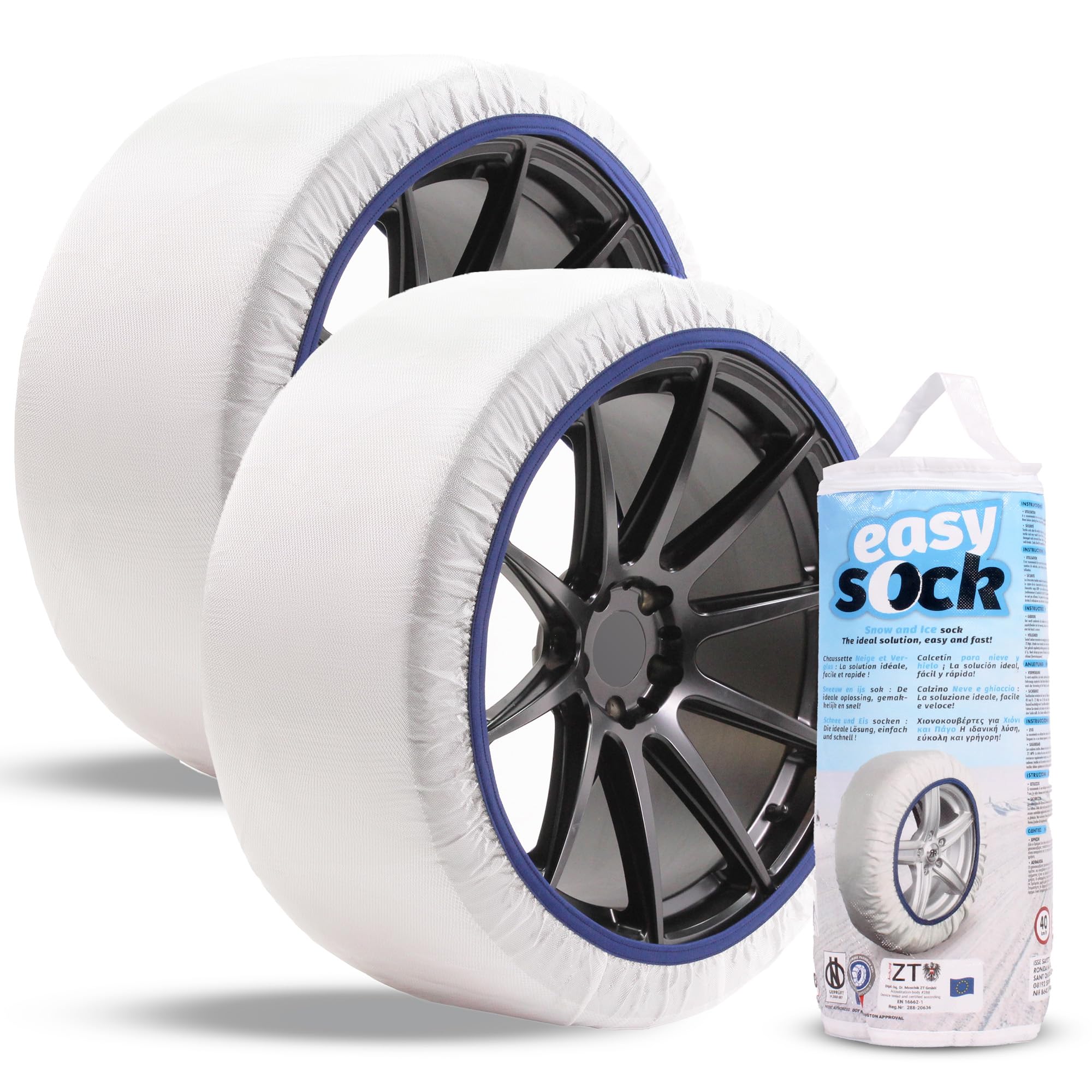 Easysock CAD8014 Catene da Neve in Tessuto, M, Set di 2