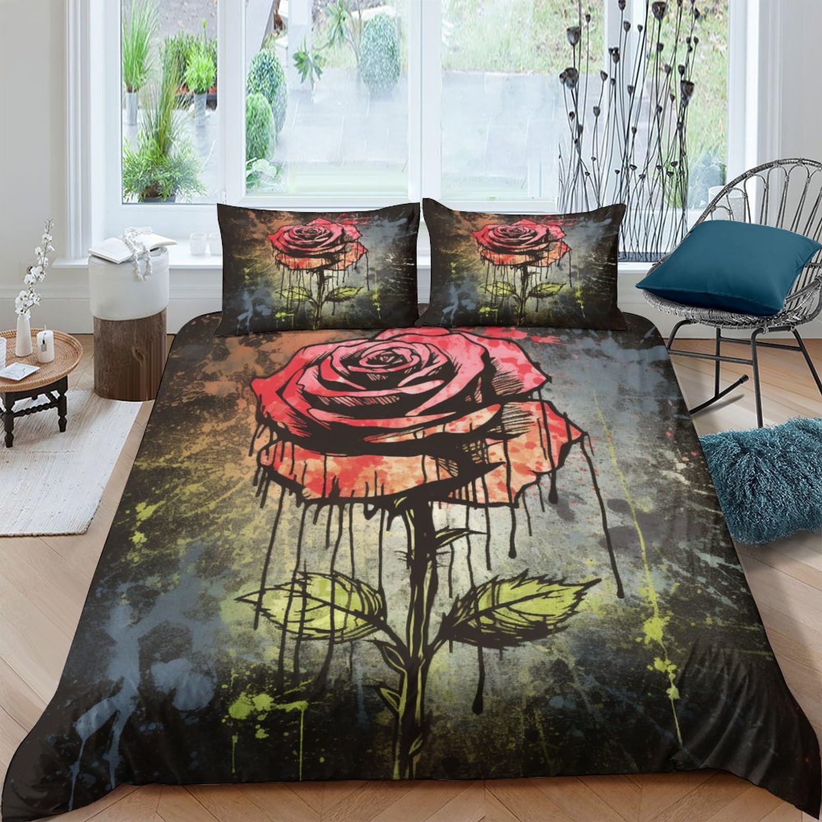 Housses de couettes style vieilli pour chambre cosy