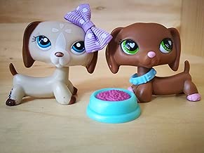 LPSDOG LPS Dachshund 1491 556 Light Brown Heart Dog Puppy Cartoon Figures Lot with Accessories Kids Boys Girls Collection Gift - coolthings.us