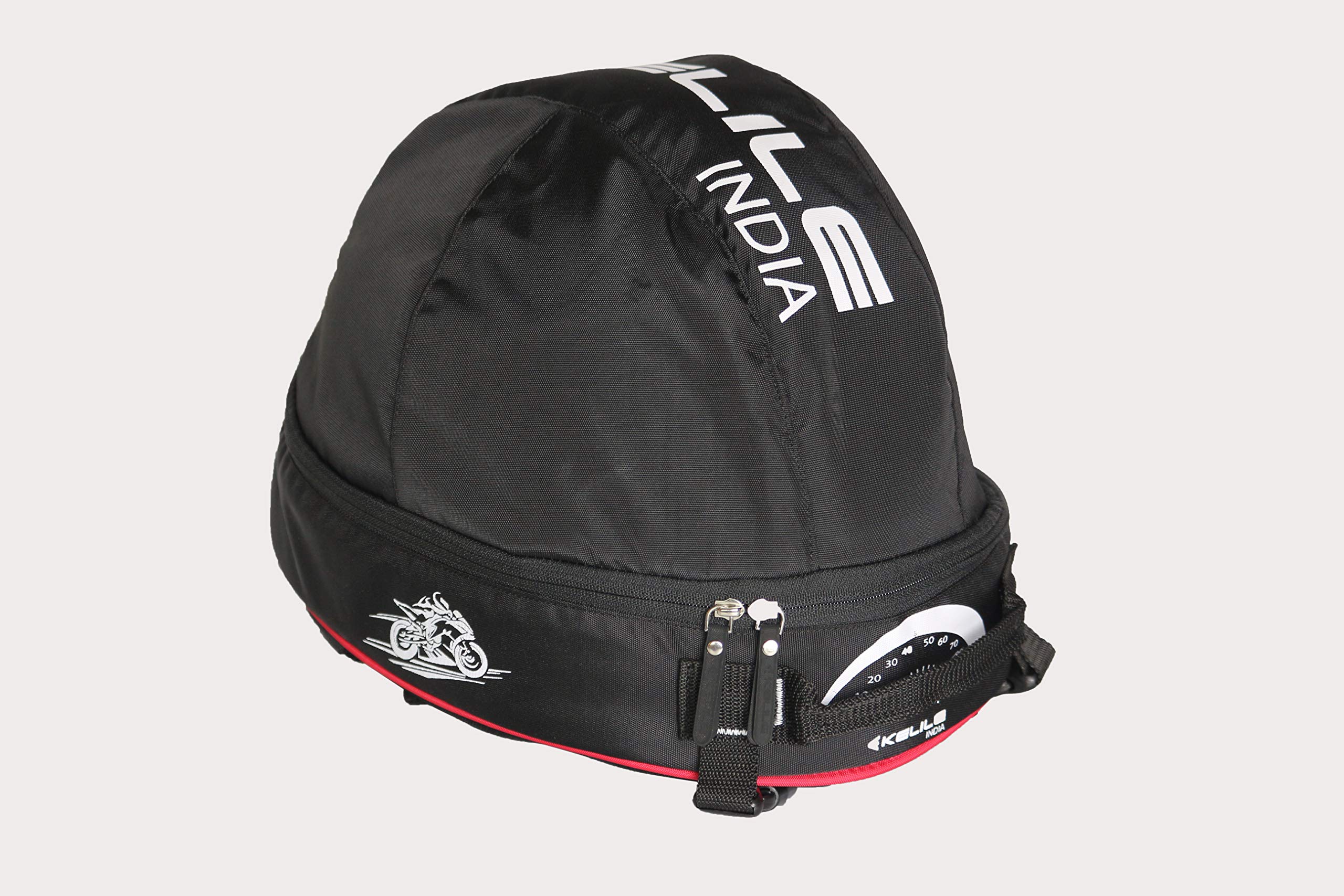 Helmet Bag for All Type of Motorcycle Helmets - Foldable, Dustproof & Water-Resistant Helmet Cover (Black Color)