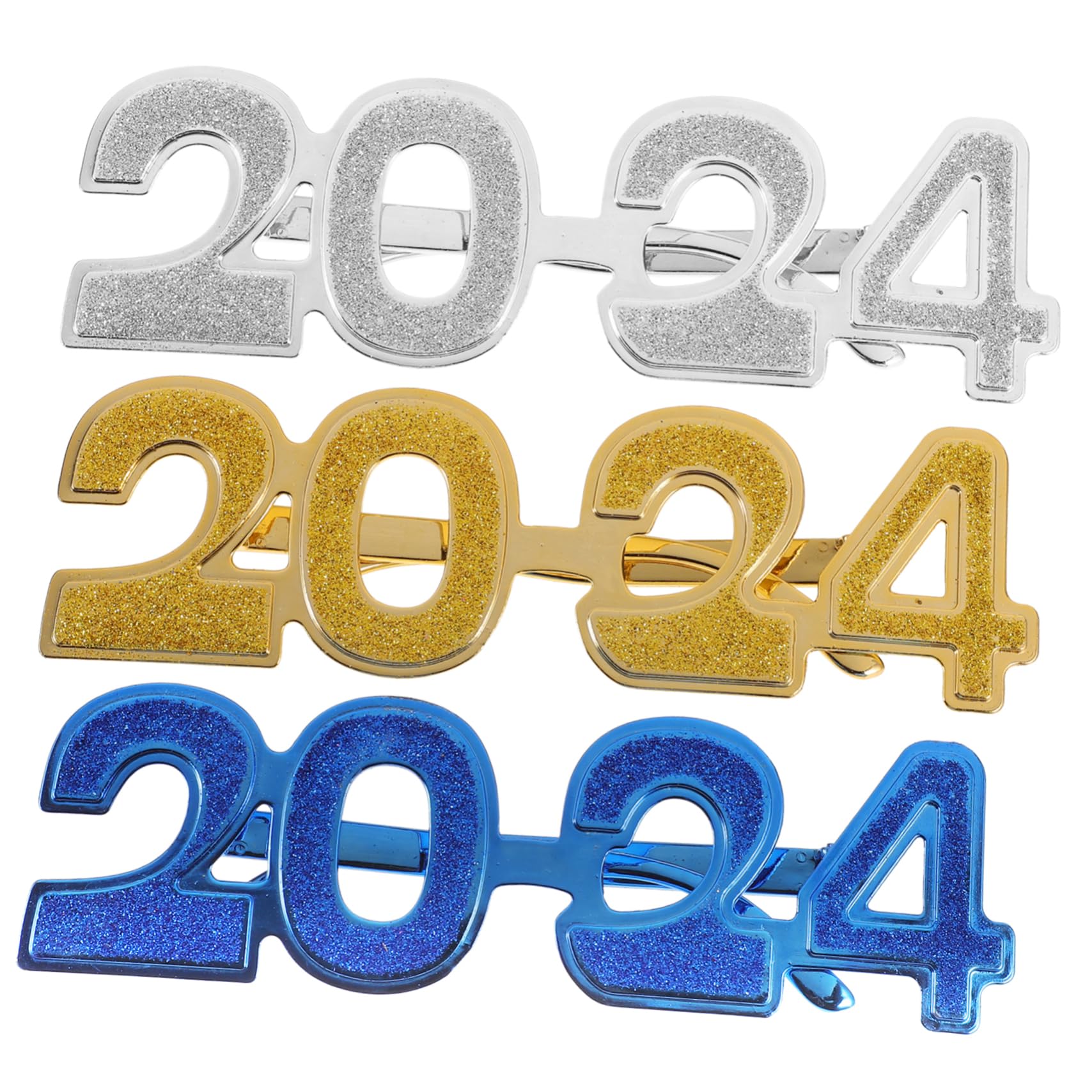 OFFSCH 2024 Party Eyeglasses Set New Year Glasses Props Sun ES Digital Lenses Ladies Present for New Years Eye ES