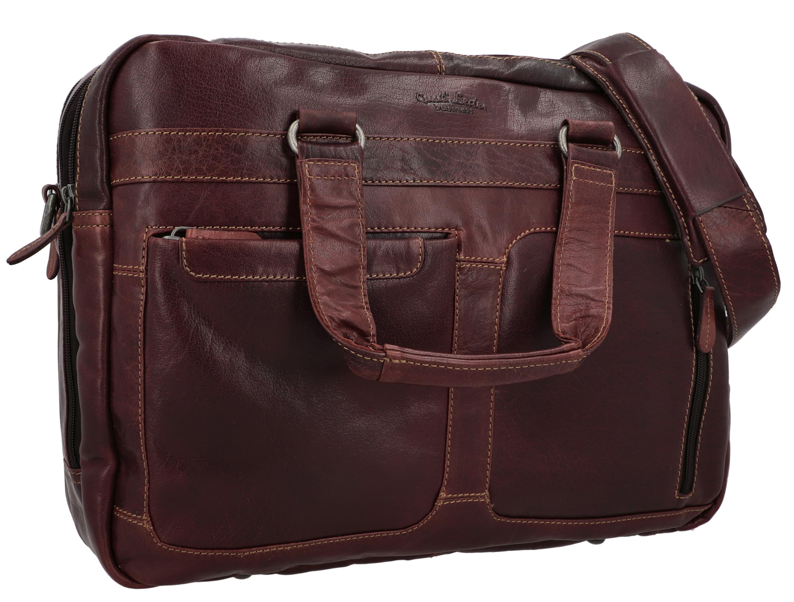 Gusti Laptoptasche Leder - Ripley Businesstasche Herren Arbeitstasche Office Bag Aktentasche Braun Leder