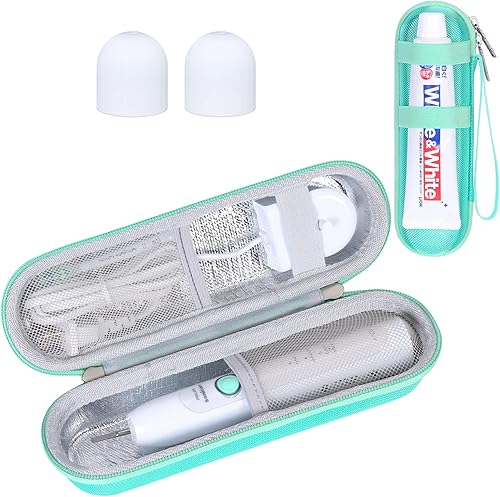 khanka Estuche de viaje para cepillo de dientes eléctrico rígido con 2 tapas de pasta de dientes, compatible con Philips Sonicare ProtectiveClean