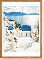 Vista 53 de Axeman Marco para póster de 18 x 24 pulgadas con paspartú para 16 x 20 pulgadas, marco de fotos de madera maciza de roble con vidrio templado, marco