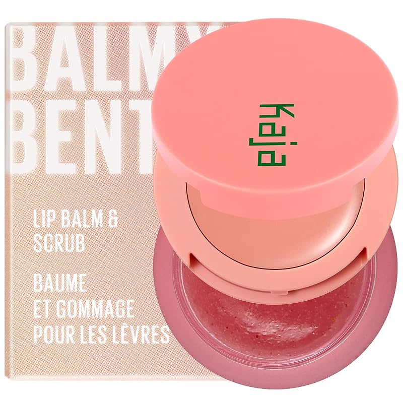 Kaja Balmy Bento Duo Strawberry Rosé – Esfoliante e bálsamo labial, óleo de coco, 11 g