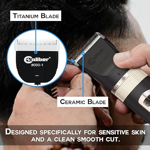 Miniatura 4 de 380 ACP - Cuchilla de repuesto de cerámicatitanio Cortadora inalámbrica desmontable y ajustable Cortadora de pelo profesional para hombres con