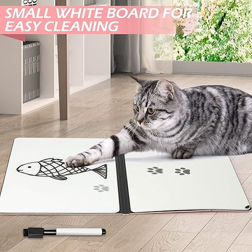 Miniatura 8 de Mini pizarra blanca de 12 x 9 pulgadas, pequeña pizarra blanca de borrado en seco, cuaderno borrable plegable, soporte para pizarra blanca, pizarra