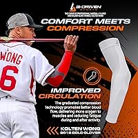Vista 2 de B-Driven Sports Mangas de compresión graduadas, grado médico 20-30mmHg, para béisbol, baloncesto y más, 4