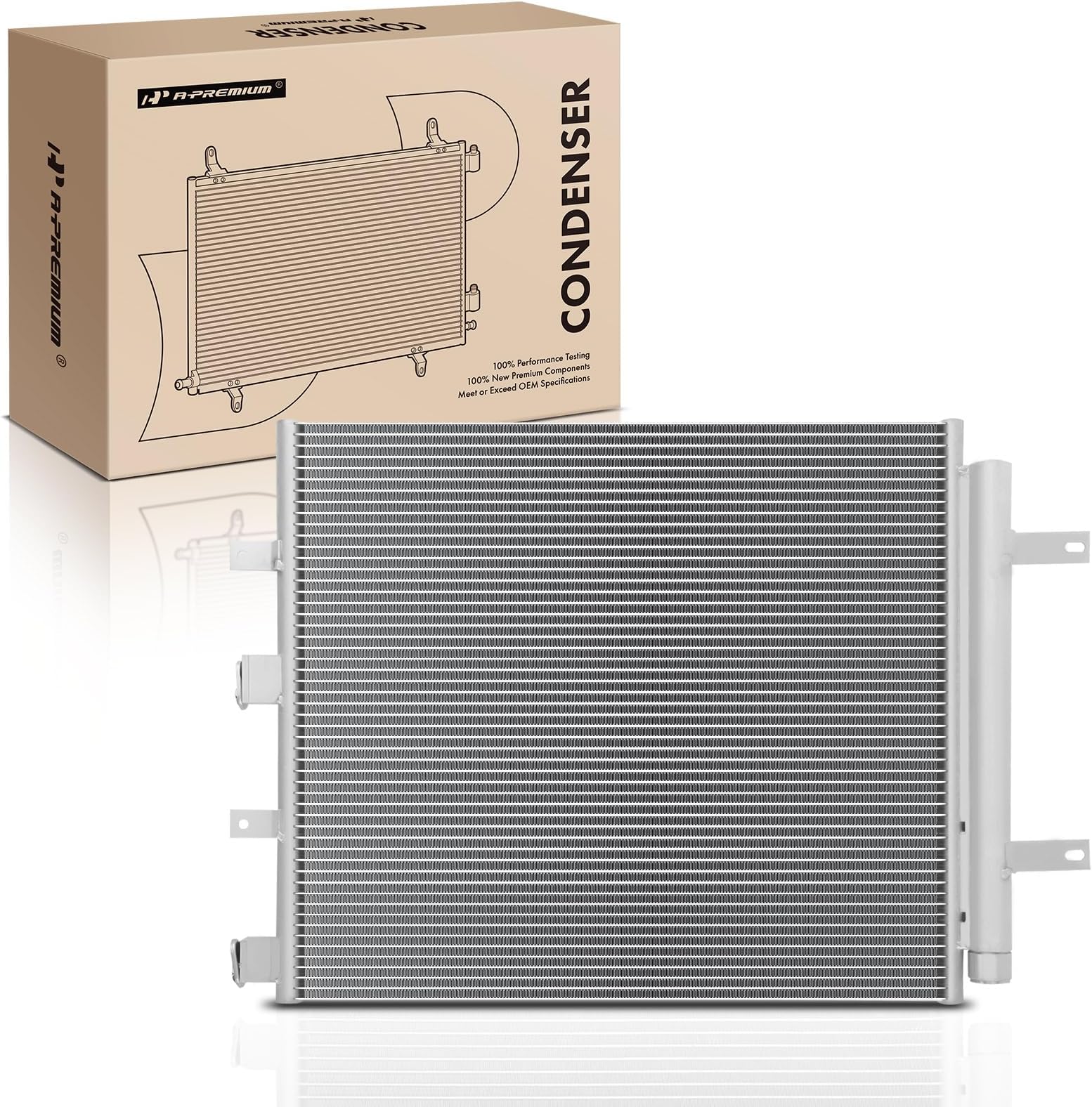 Air Conditioning A/C Condenser Compatible with Jaguar XF 2009-2013, XK 2007-2015, XFR 2010-2013, XKR 2007-2014, XKR-S 2012-2015, S-Type 2003-2008