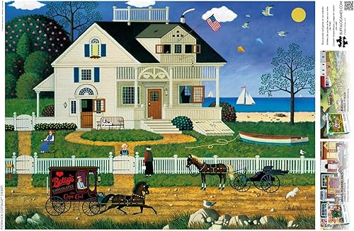 Miniatura 4 de Buffalo Games - Charles Wysocki - Pickwick Cottage - Rompecabezas de 1000 piezas para adultos desafiante rompecabezas perfecto para noches de juego