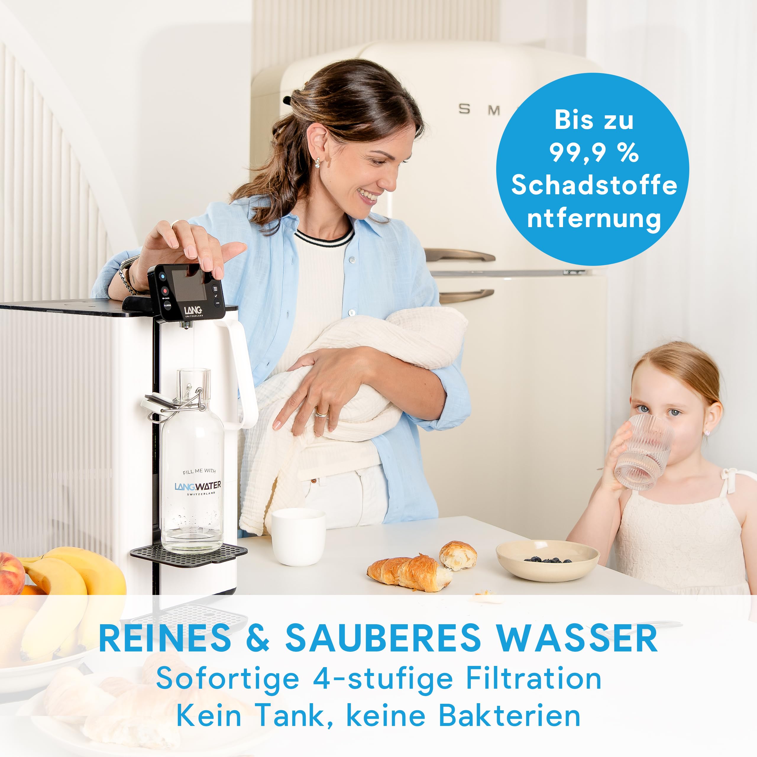 LANGWATER Autisch Osmoseanlage mit anpassbarer Mineralisierung