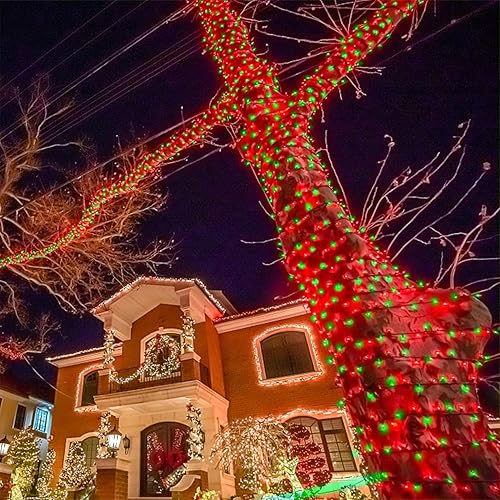 Miniatura 5 de HOME LIGHTING Guirnalda de 200 luces LED de 66 pies, luz patriótica del 4 de julio con 8 modos de iluminación, mini luces enchufables para