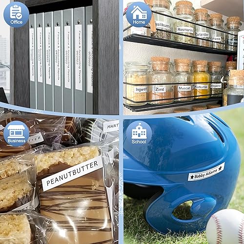 Vista 9 de Paquete de 10 cintas TZ-231 compatibles con Brother P Touch para etiquetas P Touch PT-D220 PTD220 PT-D210 PTD210 PT-H103w, cinta de etiquetas blanca