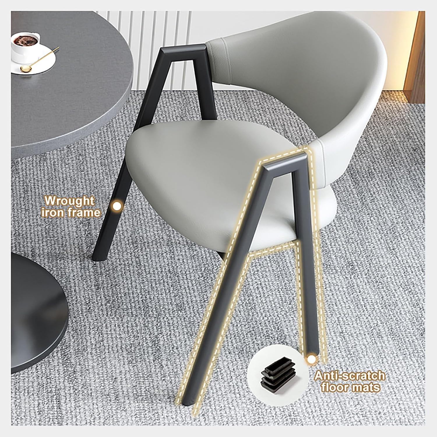 Leisure Area Home Balcony Small Round Table, Round Office Desk & Chair Set, Office Reception Negotiation Table and Chair Combination, Perfect for Balcony, Dining Room, Office (Color : Pink)