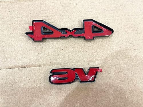 Miniatura 3 de PUOU 2 piezas para TACOMA SR V6 4X4 BLACKOUT EMBLEM Overlay Kit 2016-2020, negro