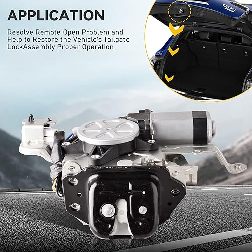 Miniatura 7 de Actuador de pestillo de puerta elevadora compatible con Nissan Murano 2009-16 Rogue 2014-18 Infiniti FX35 FX37 FX50 QX50 QX70 2009-17 Reemplazo de