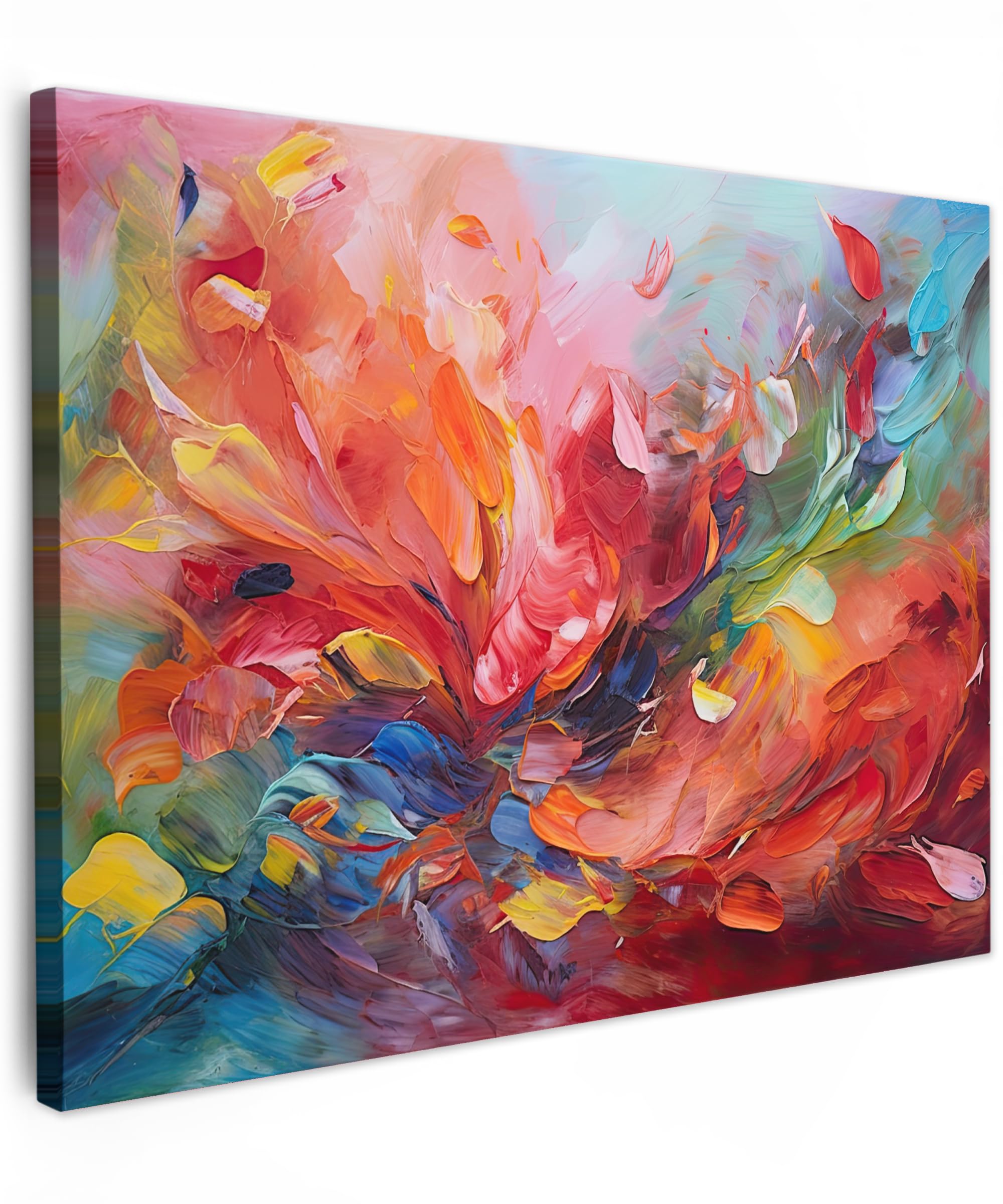 MuchoWow© Canvas Wall Art 16"x12" / 40x30 cm Decor Hanging Pictures for Living Room Canvus Artwork Deco Walls Oil painting - Art - Abstract - Colourful — image 1
