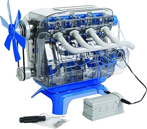 Miniatura 2 de MindBlown Kit de motor modelo DIY – Mecánico de cuatro ciclos de construcción de combustión interna, viene con válvulas, cilindros, hardware y mucho