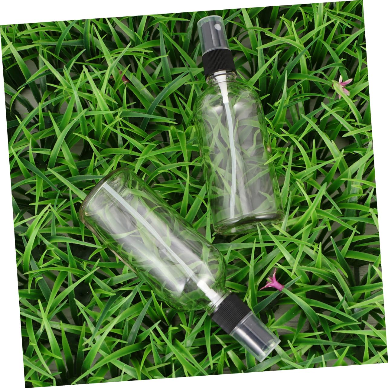 Homoyoyo 6stücke Glas-sprühflasche Leer Wiederverwendbar mit Schwarzer Schutzkappe für Parfüm Make-up und Reisen Kompakt und Leicht