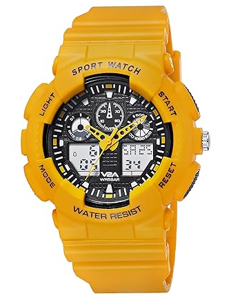 V2A Punk Analog Digital 5ATM Waterproof Sports Watch for Men and Boys