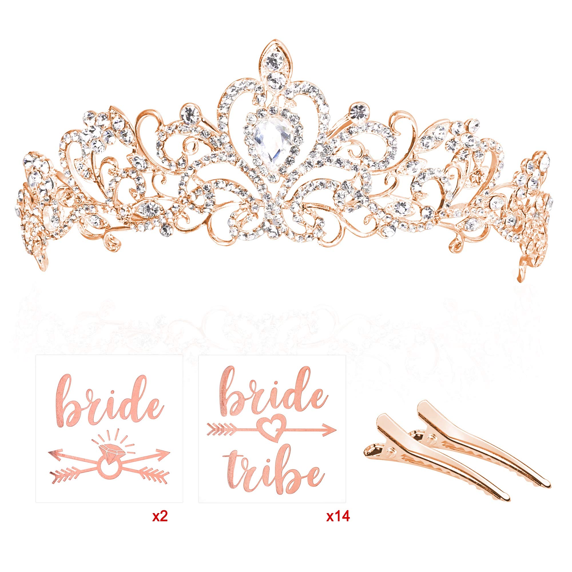 Konsait Rose Gold Pink Bachelorette Party Decorations Kit Bridal