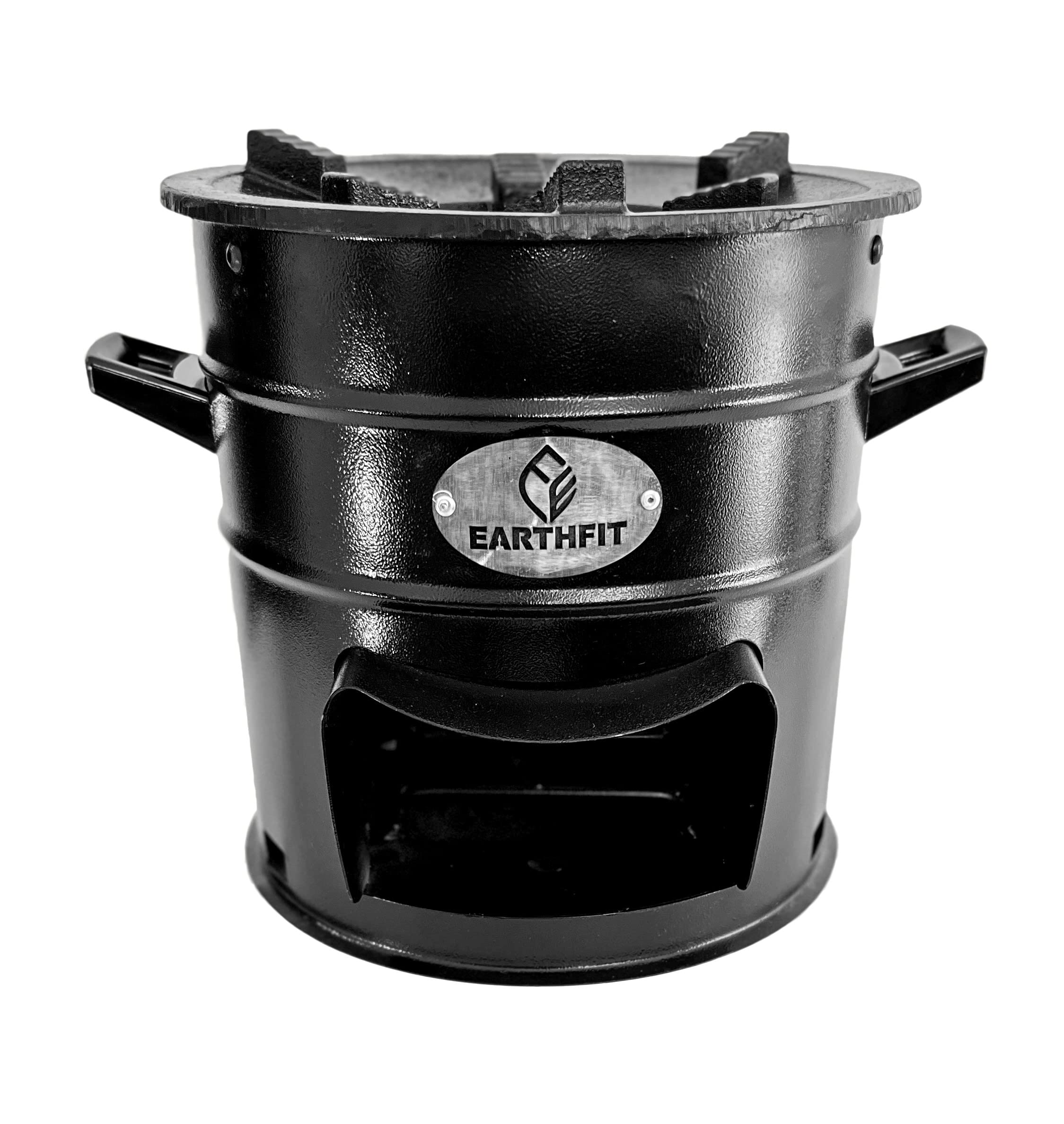 Buy EARTHFIT ARJUN Portable Wood Camping Stove/Portable Outdoor Cooking  Biomass Stove (Black) Online at desertcartINDIA