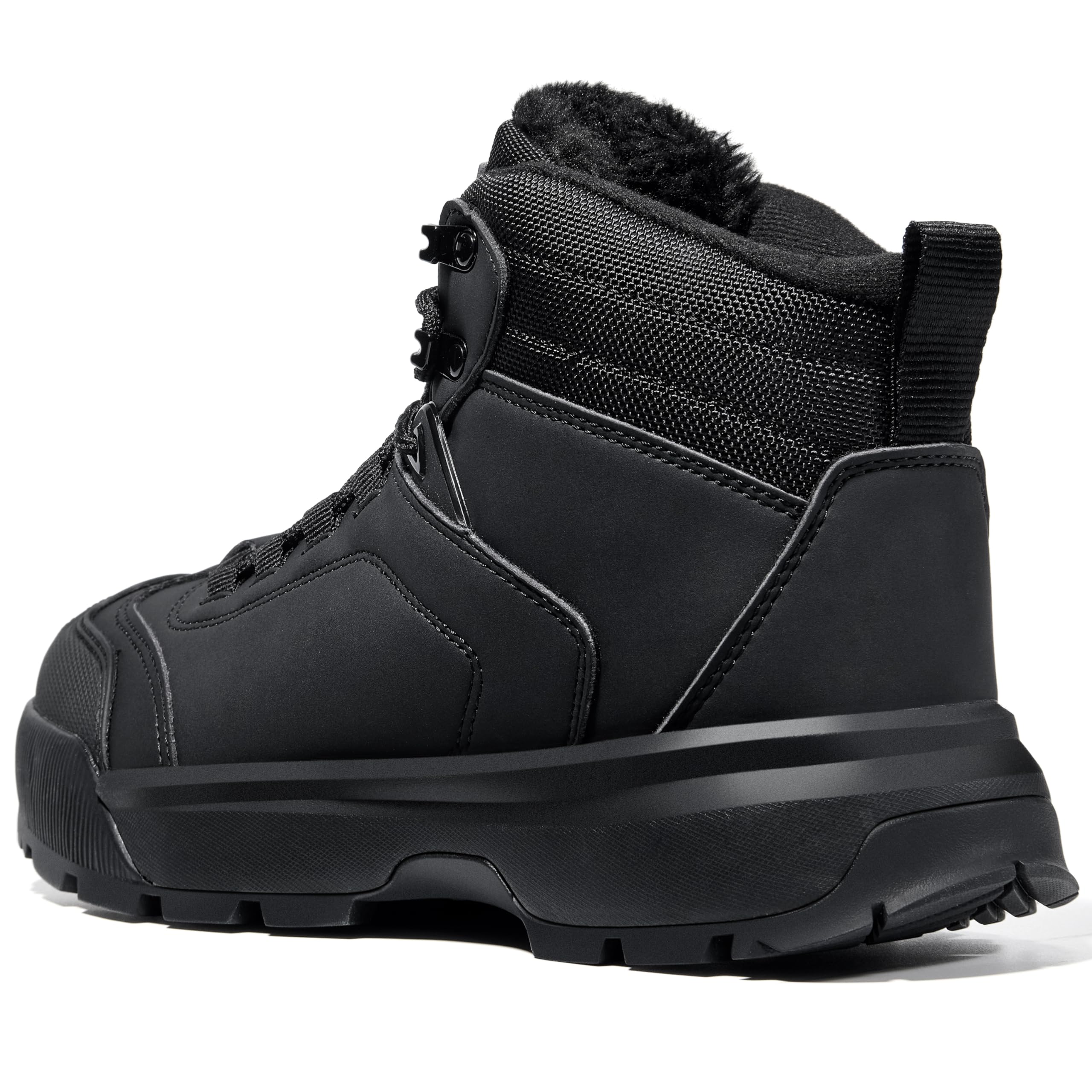 Wondamo Men's Waterproof Snow Boots Insulated Toe Cap Cold Weather Shoes Non-slip Lightweight Winter Boots