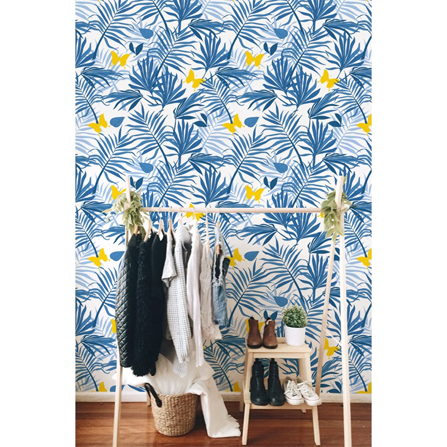 Papillons papier peint auto-adhésive 290x290 cm pour masquer les défauts du mur sans travaux