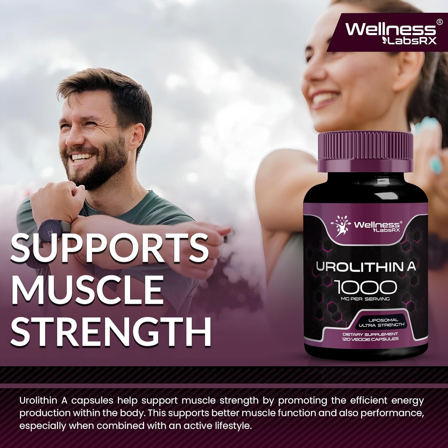 Liposomal Urolithin A Supplement Capsules 1,000mg - Urolithin A+ Supplement for Cellular Renewal & Mitochondrial Support, Ultra-Strength Muscle Health - Third-Party Tested 120 Capsules - Made in USA - Image 9