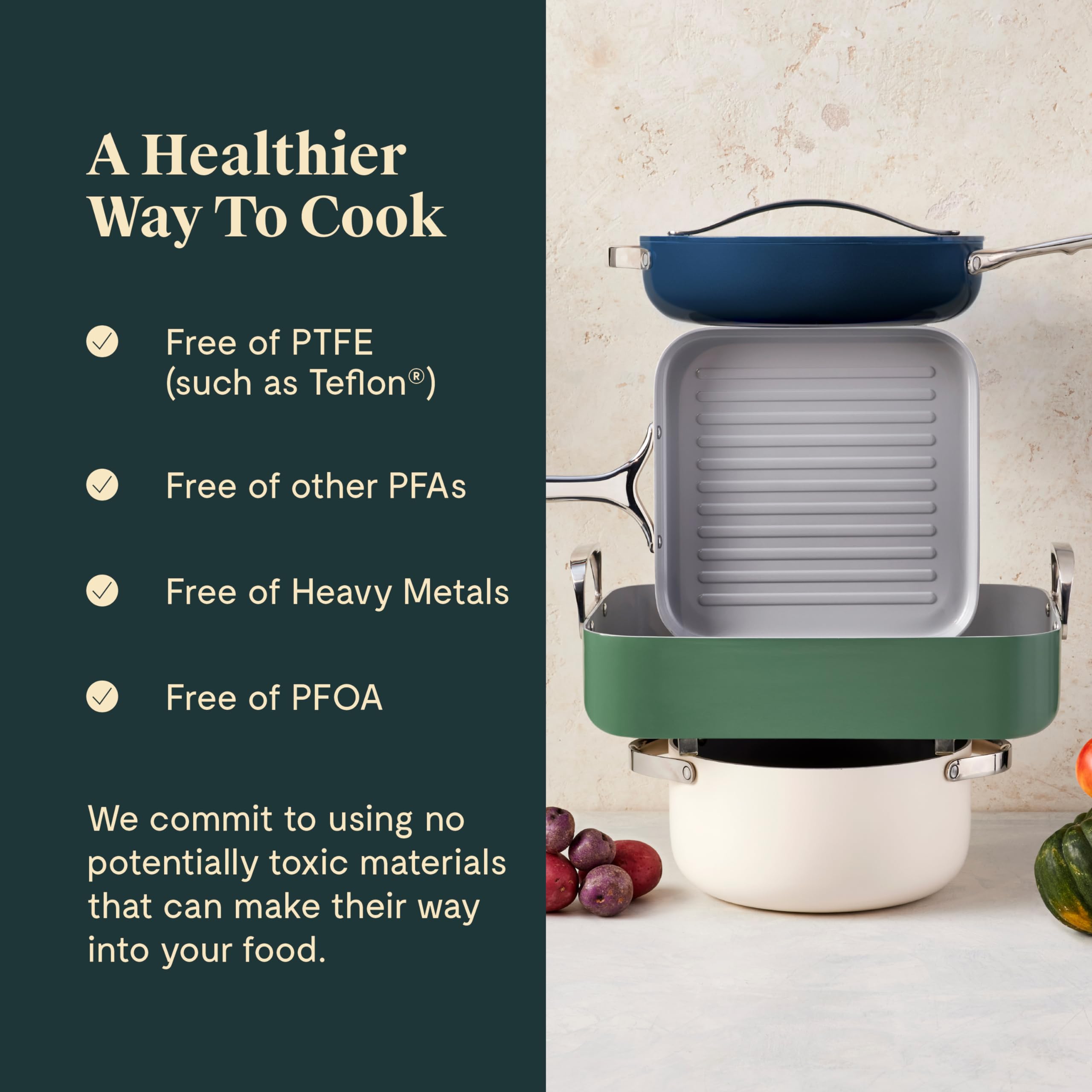 Caraway Square Grill Pan 11 Grill Pan NonStick