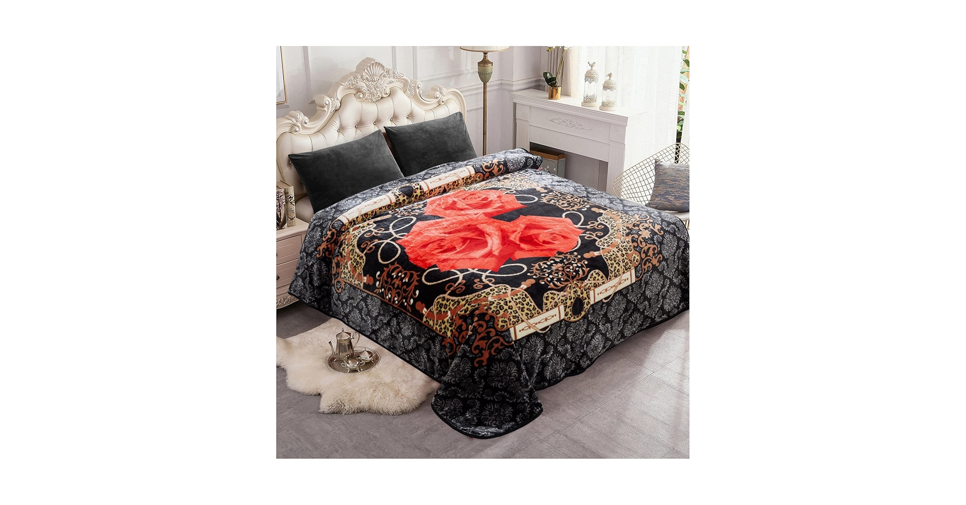 Amazon.com: JYK Plush Fleece Blanket Queen Size 91